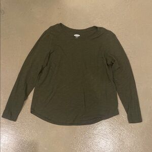 Olive Green Long Sleeve Top